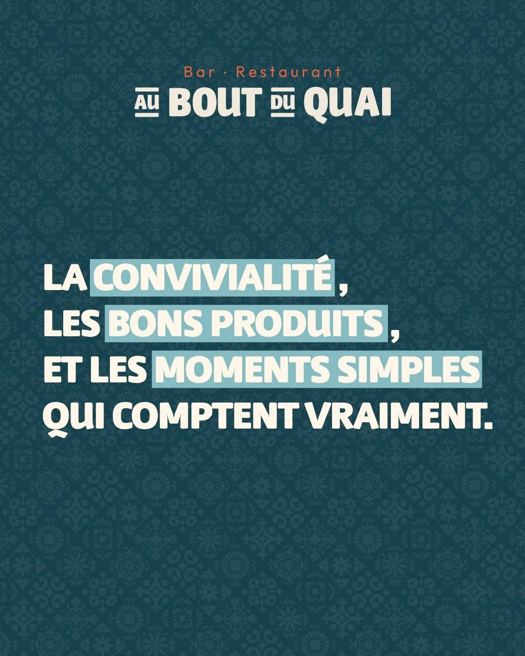 De la convivialit&eacute;, des bons produits et des moments simples, pas besoin d&rsquo;aller plus loin... C&rsquo;est au bout du quai. 💙

💌 Ouverture le 16.04 au soir 
☎️ R&eacute;servation au 02 96 69 64 19