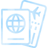 A passport and boarding pass