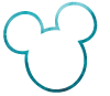 Outline of Mickey Mouse's head silhouette