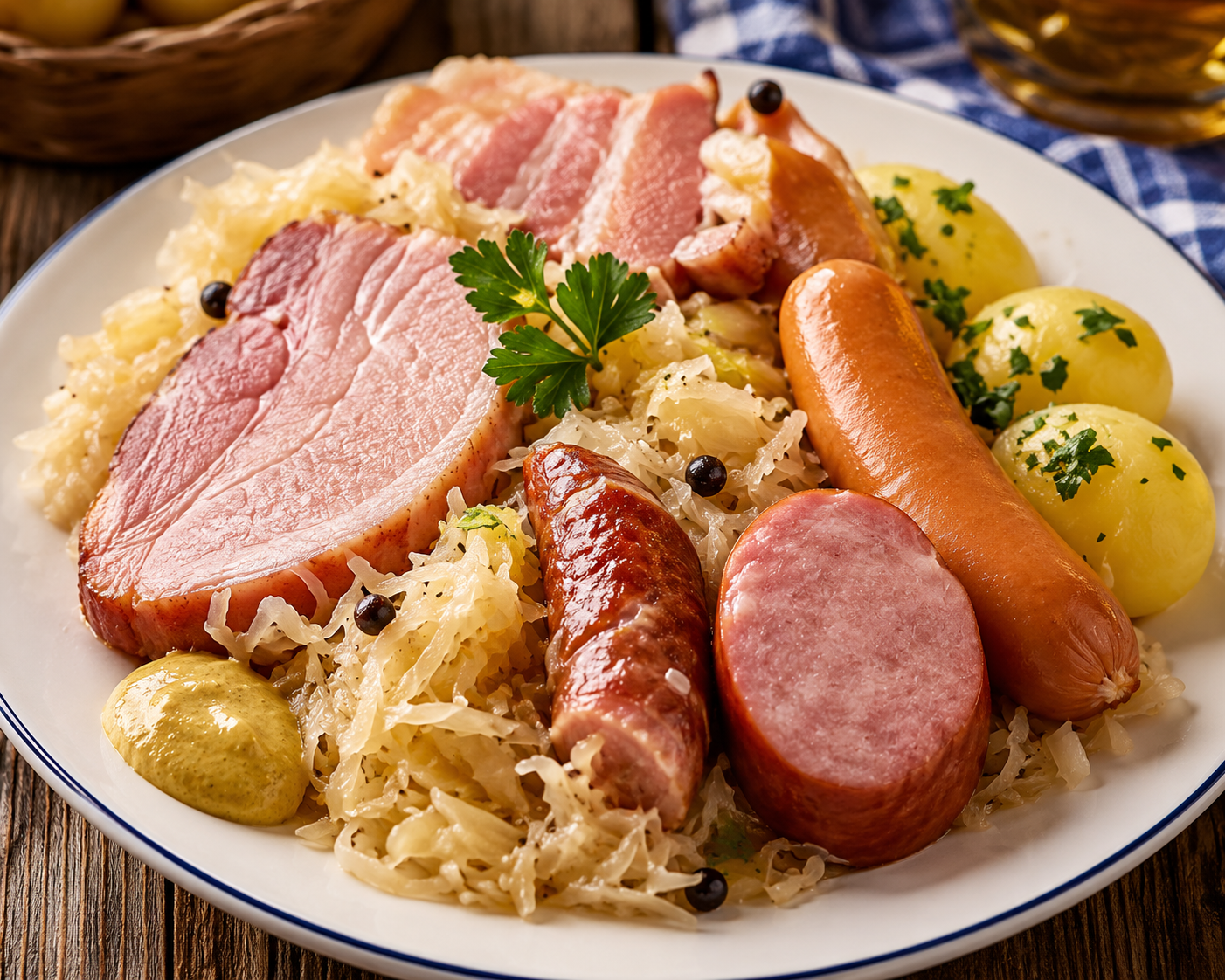 Une Choucroute Garnie et Dessert