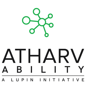 Logo for 'ATHARV ABILITY' 'A LUPIN INITIATIVE'