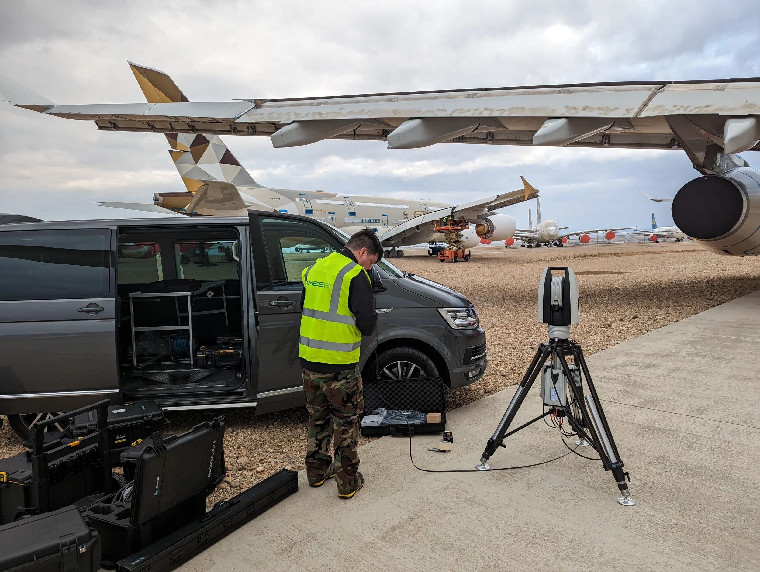 Laser tracking and 3D scanning for automotive dimensional inspection