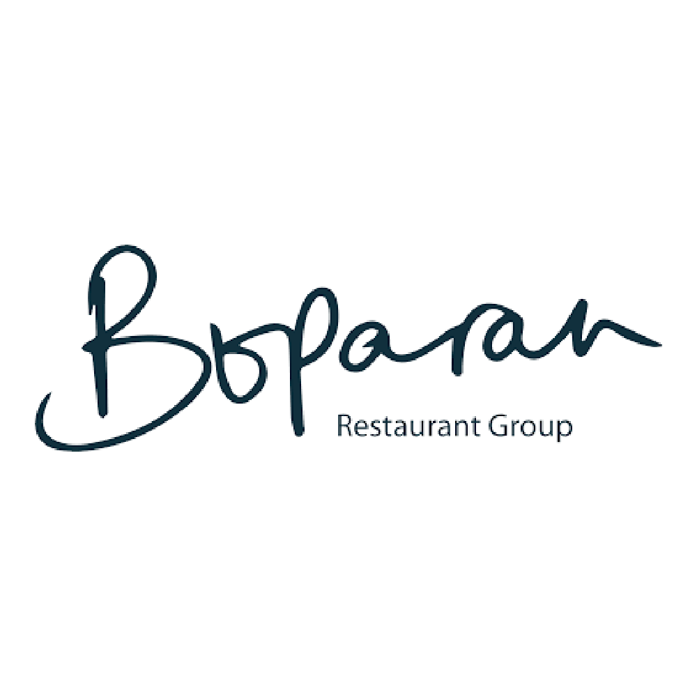 Logo of Boparan Restaurant Group with stylized handwritten text and a white background