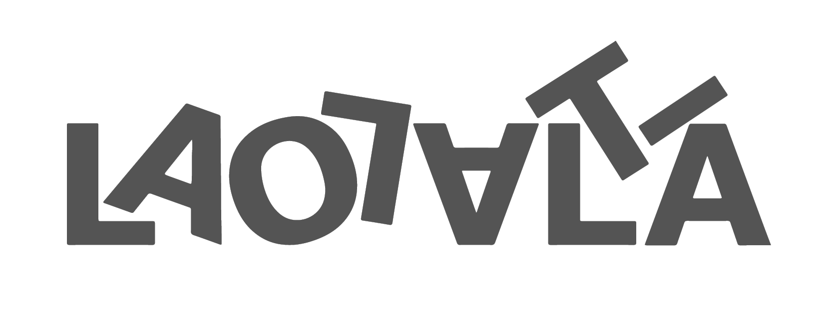 The word "LOVELY" written in cut-out, jumbled uppercase black letters on a white background.