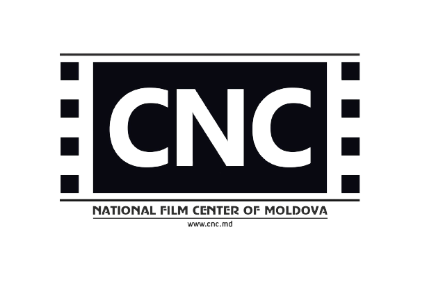 Logo for the National Film Center of Moldova featuring a filmstrip and the text 'CNC' and 'National Film Center of Moldova'.