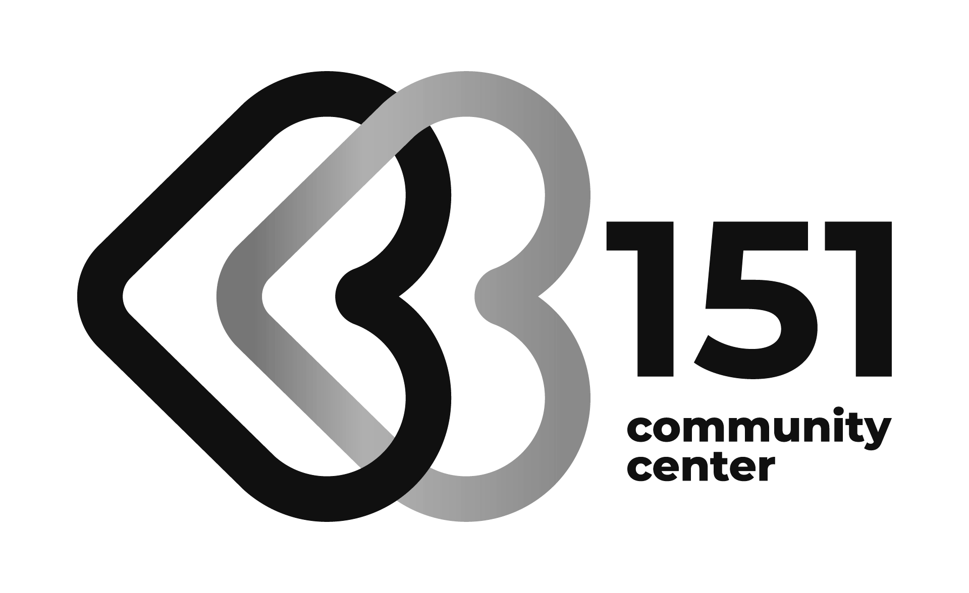 The logo of 1515 community center with stylized overlapping shapes and text.