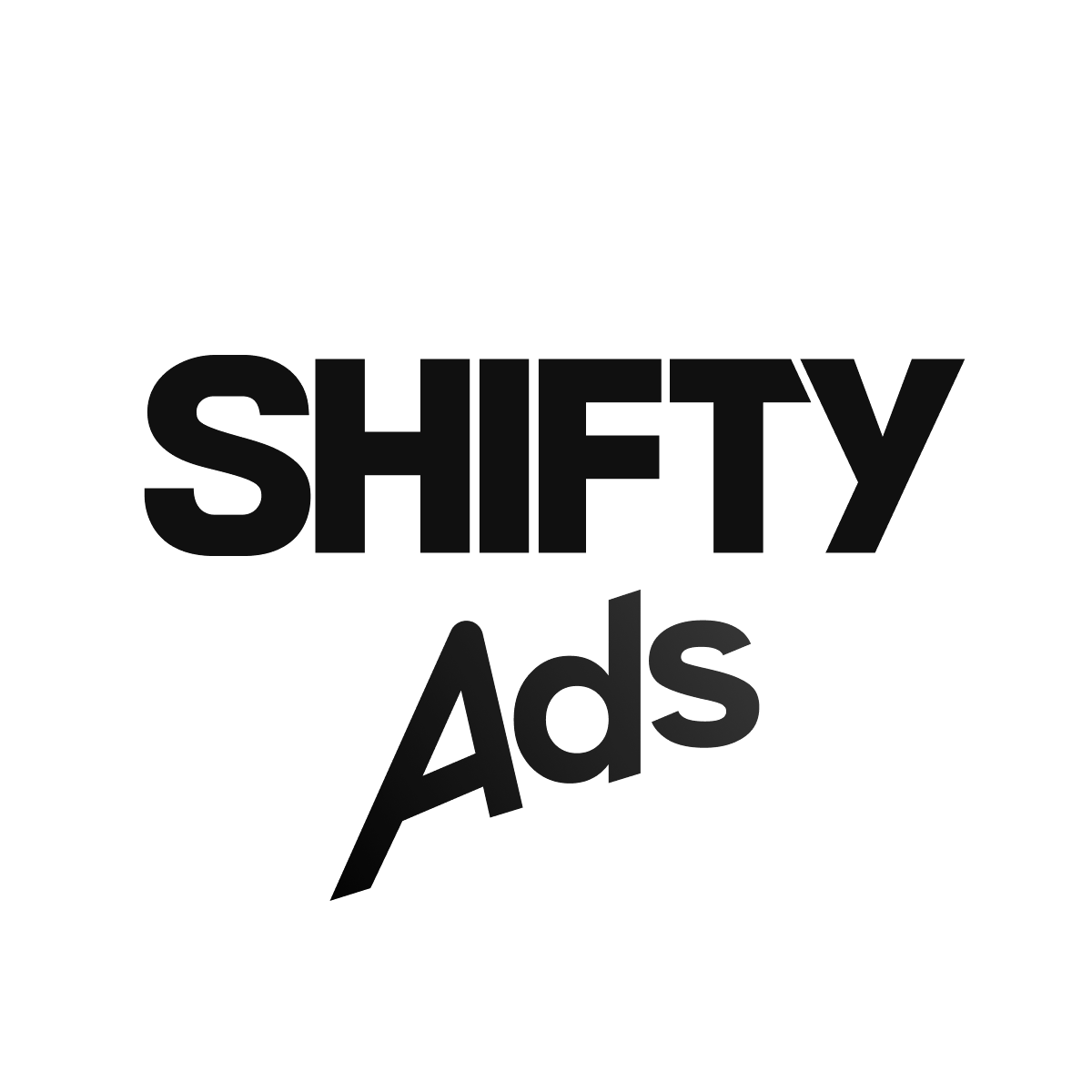 Shifty Ads text in bold black font on a white background.