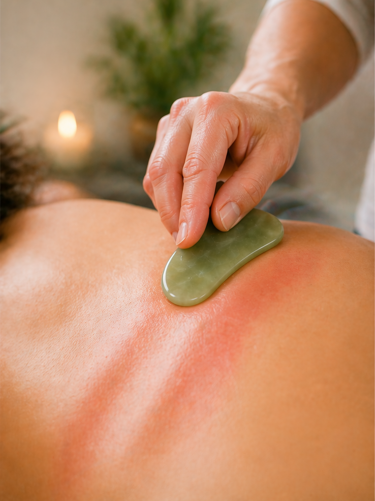 Gua Sha Behandlung bei Shiatsu Lilli in Lanzendorf bei Wien