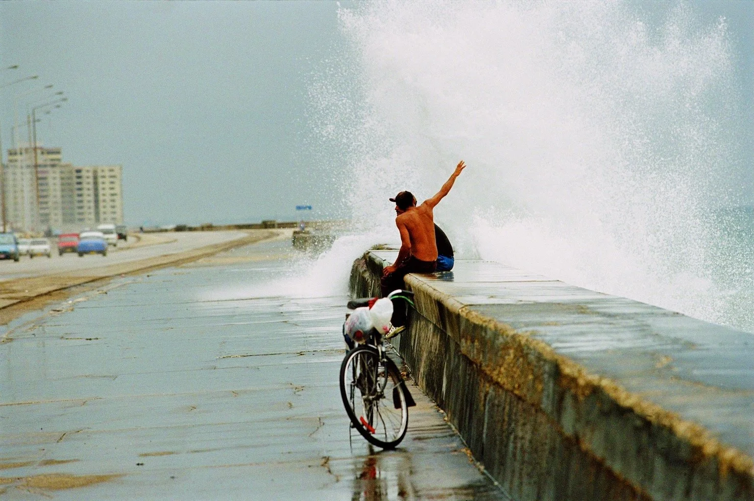 Bicycle Wave Malecon Havana Cuba