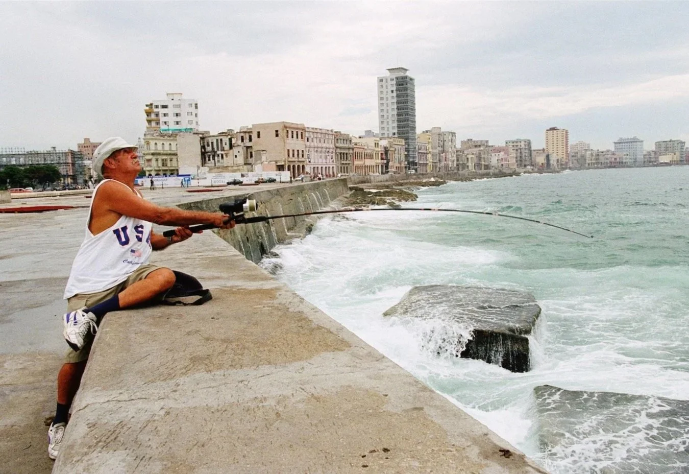 Fisherman Malecon Havana Cuba