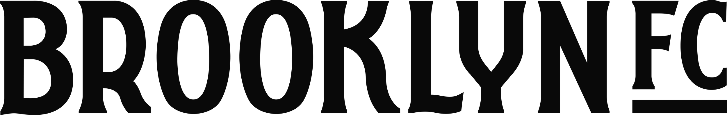 Black text on a black background that reads 'BROOKLYN FC'