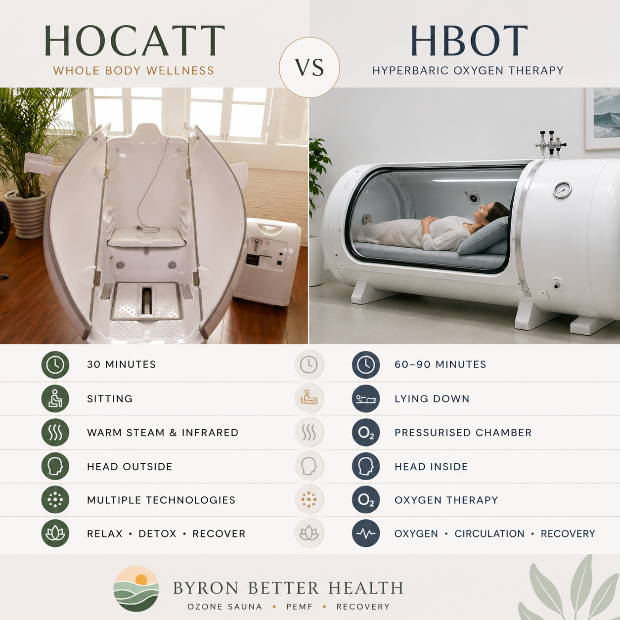 HOCATT vs Hyperbaric Oxygen Therapy (HBOT): Understanding the Differences