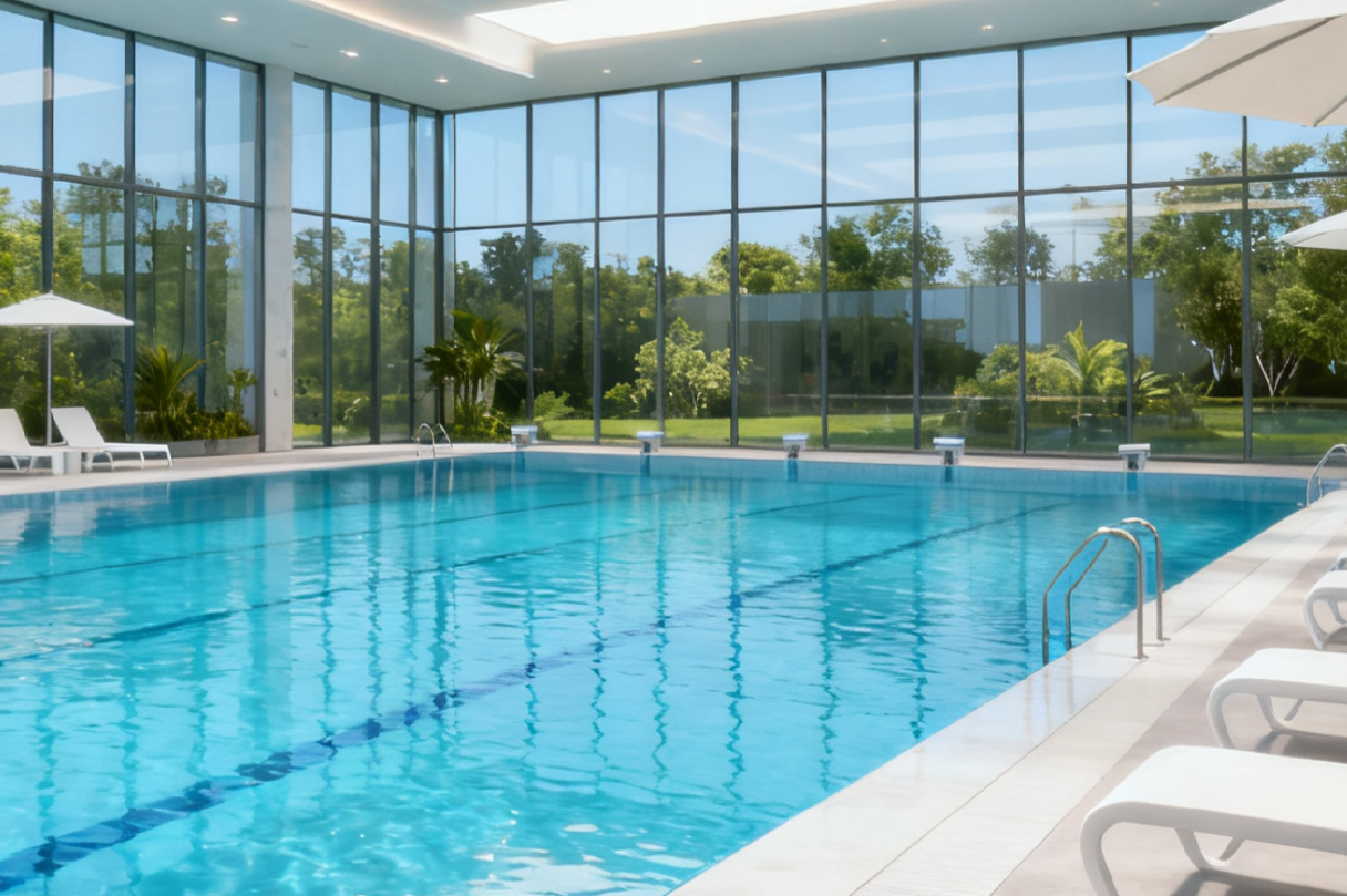 steel commerical pool