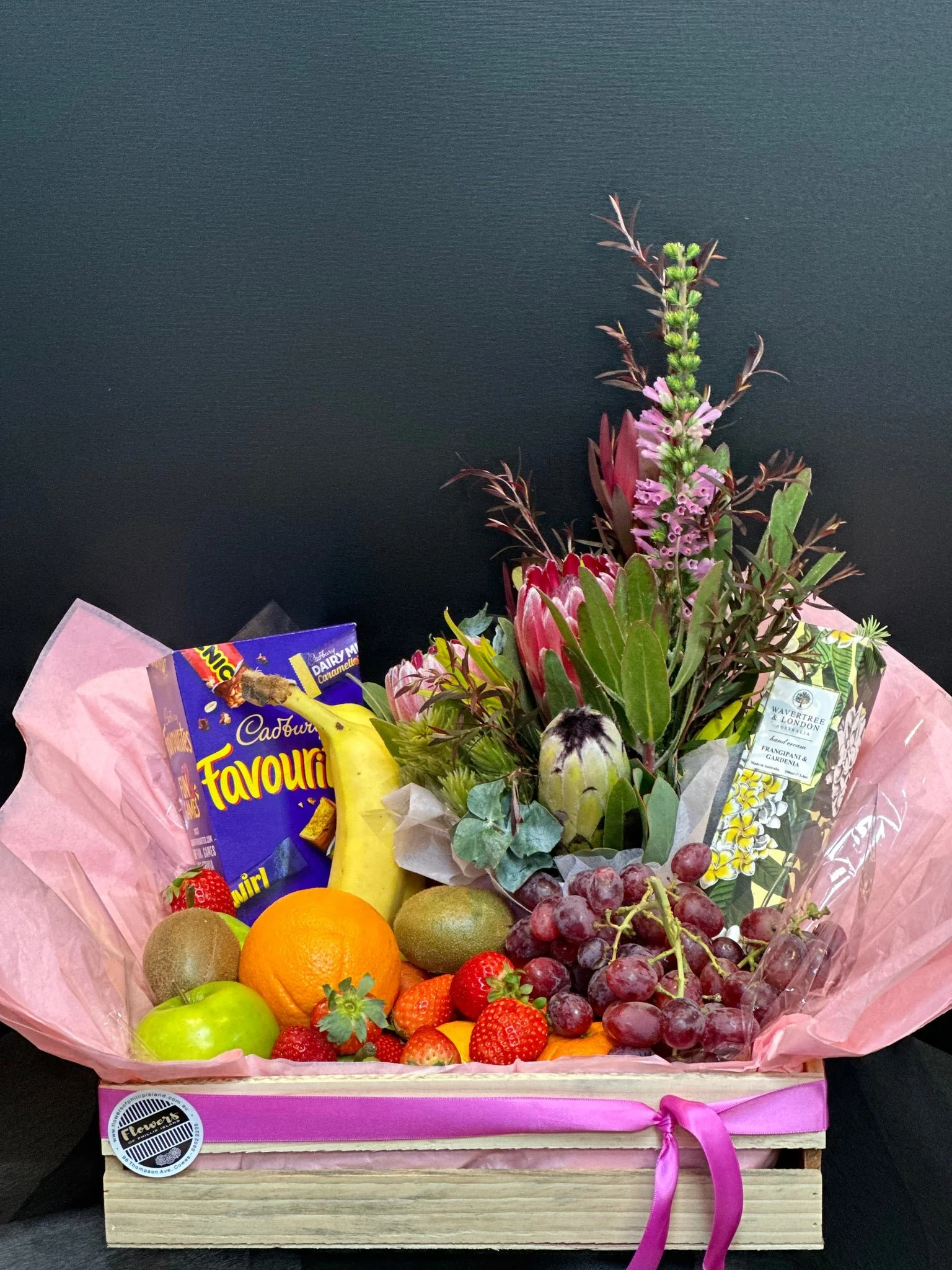 A Floral and Fruit Medley Basket