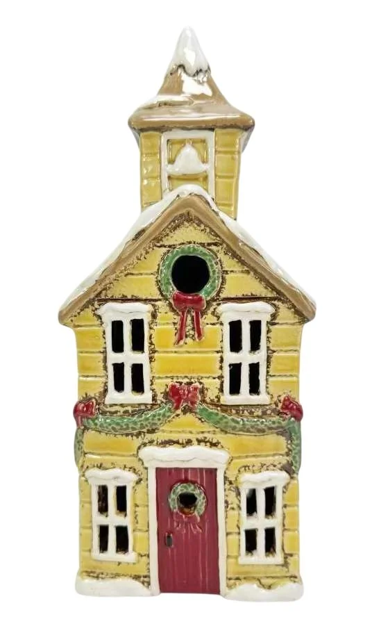 Christmas Church Yellow Tea Light