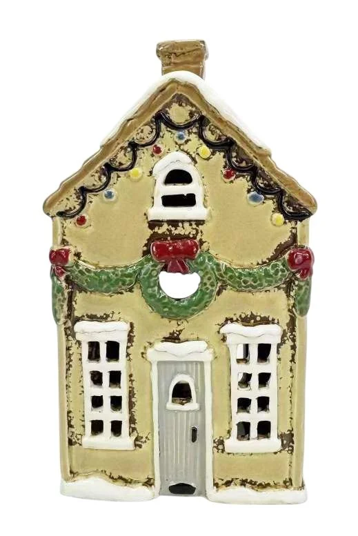 Christmas Yellow Tea Light House