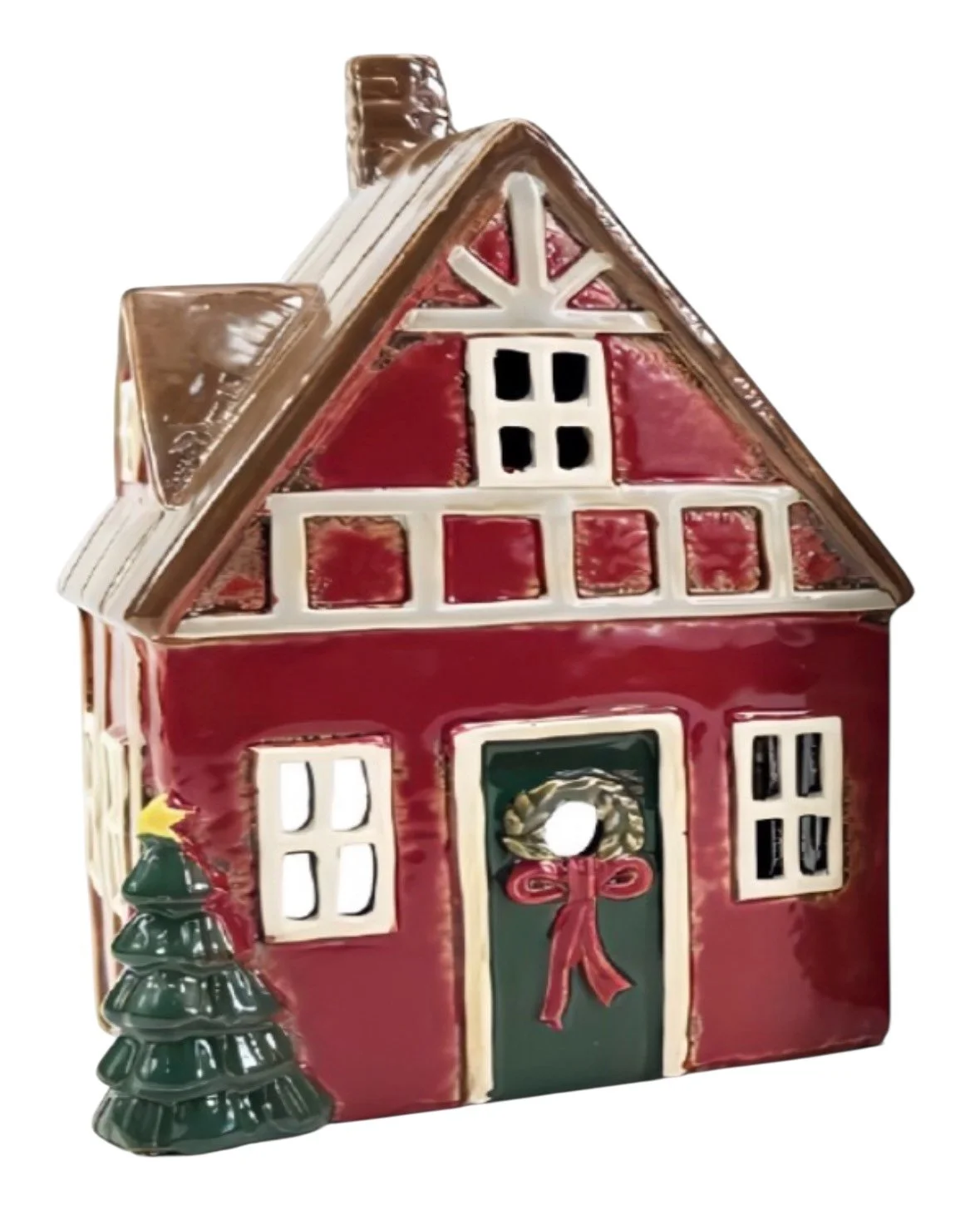Christmas Tea Light House RED