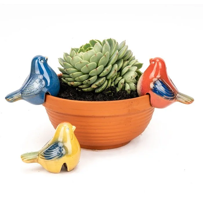 Ceramic Bird Pot Sitter- 12456_b.jpg Ceramic Bird Pot Sitter-
