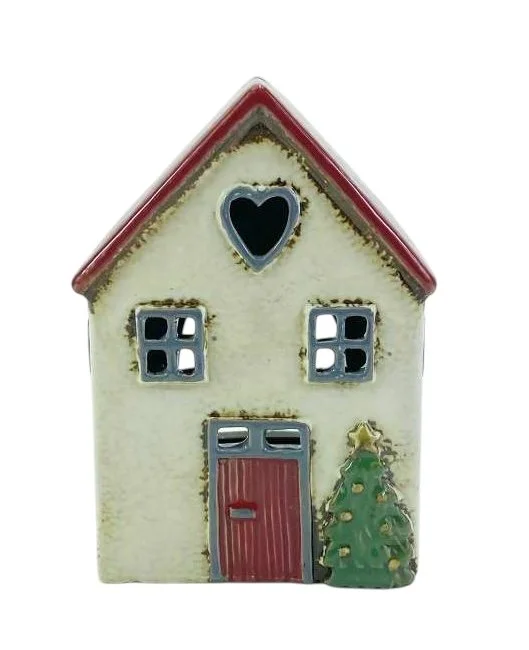 Christmas Heart House Tea Light