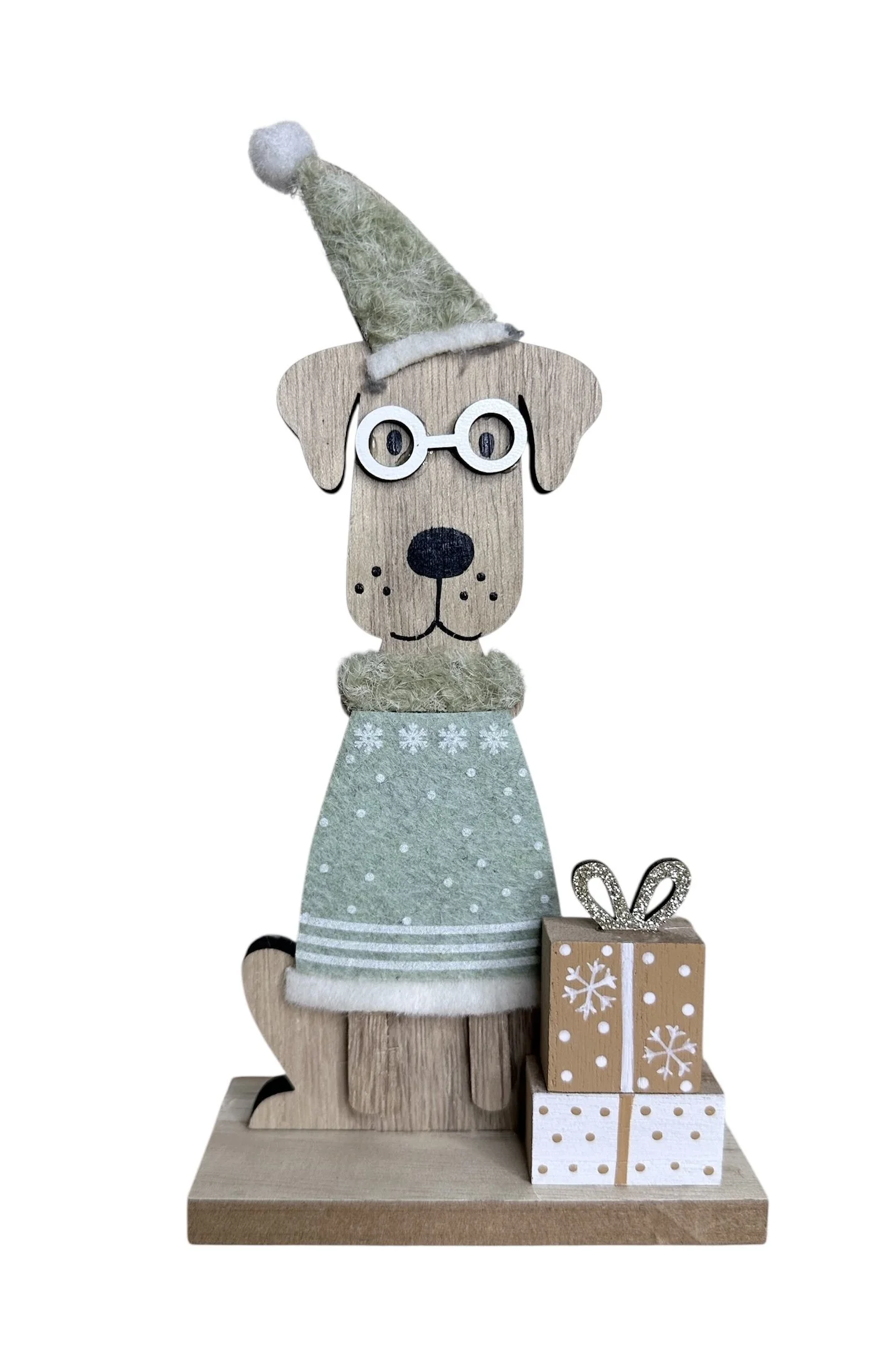Christmas Dog with Gift