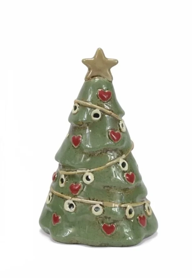 15cm Ceramic Tea Light Christmas Tree