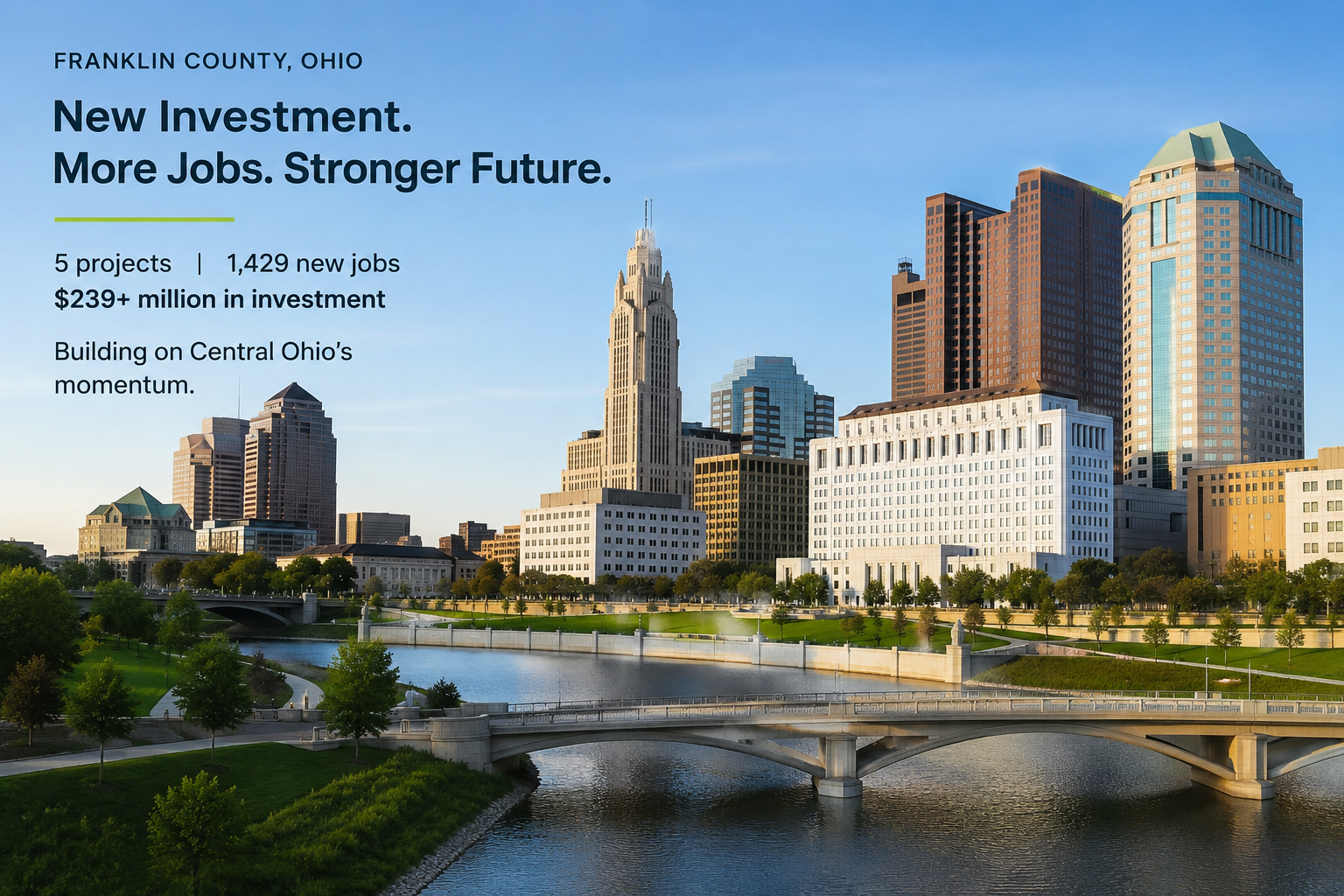 Franklin County Continues to Lead Ohio's Economic Growth with New Job-Creating Investment