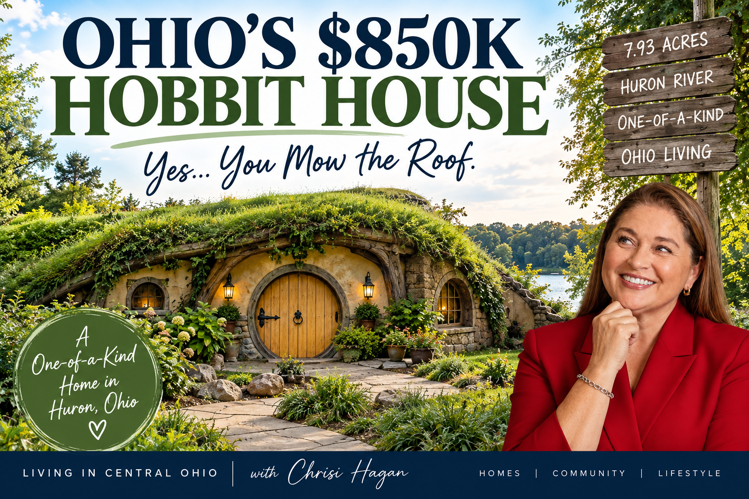 There’s an $850,000 “Hobbit House” for Sale in Ohio — and Yes, You Mow the Roof
