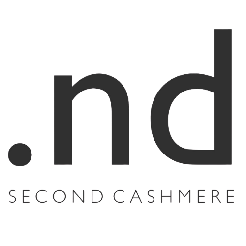 Logo with large '.nd' and smaller text 'SECOND CASHMERE' below.