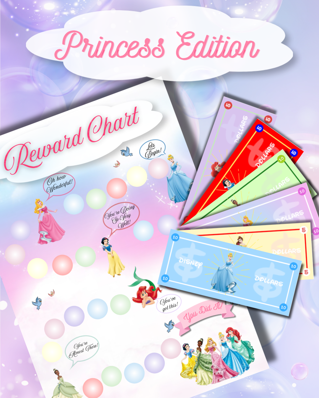 Play Disney Princess Dollars and princess reward chart