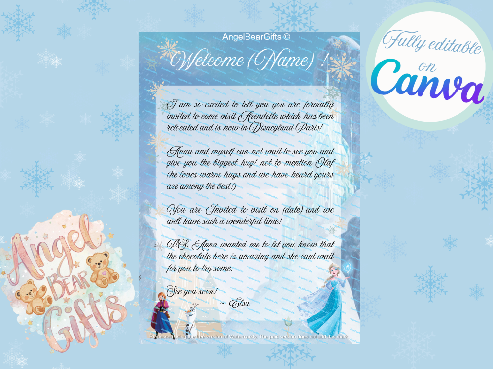 Frozen Reveal Letter Disneyland Paris