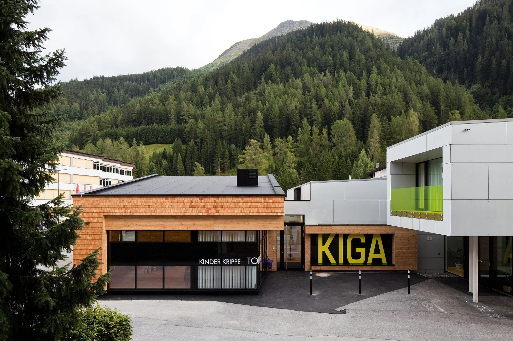 Kinderkrippe Toni, St. Anton am Arlberg, Atelier Gitterle, Christian Flatscher, Architekturfotografie, Fotografie, Architektur, Tirol