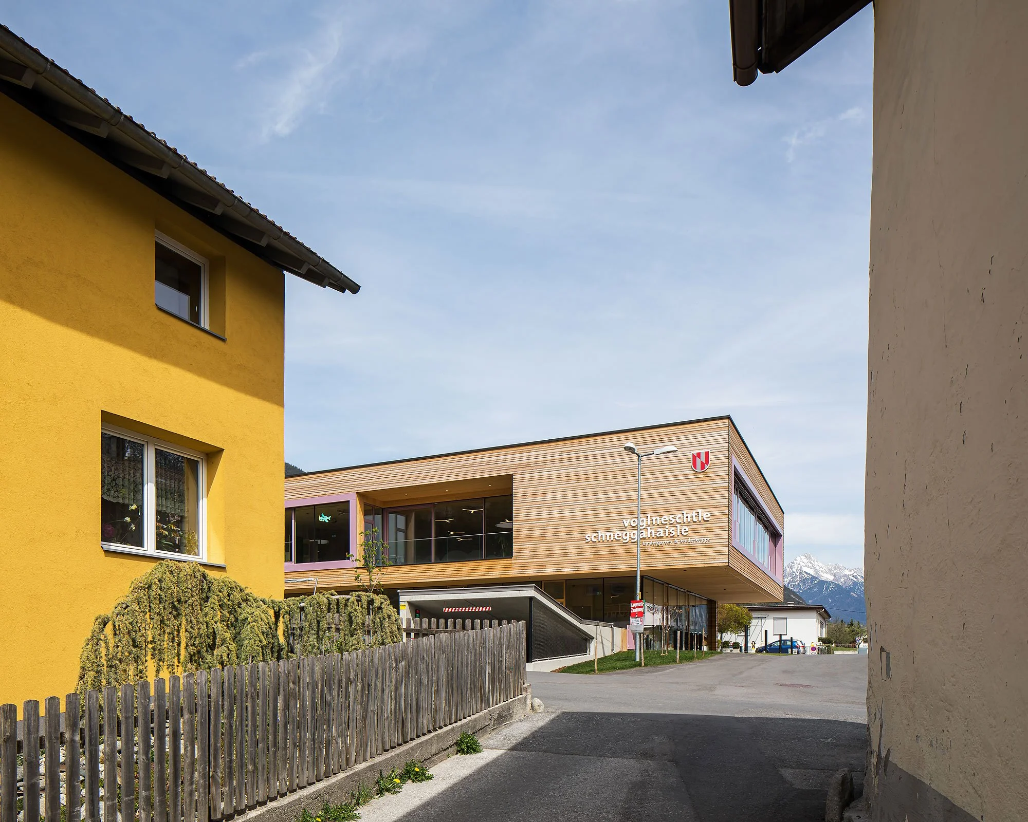 Kindergarten Tarrenz, Tarrenz, Tabernig Zierl Architekten, Martin Tabernig, Alois Zierl, Christian Flatscher, Architekturfotografie, Fotografie, Architektur, Tirol