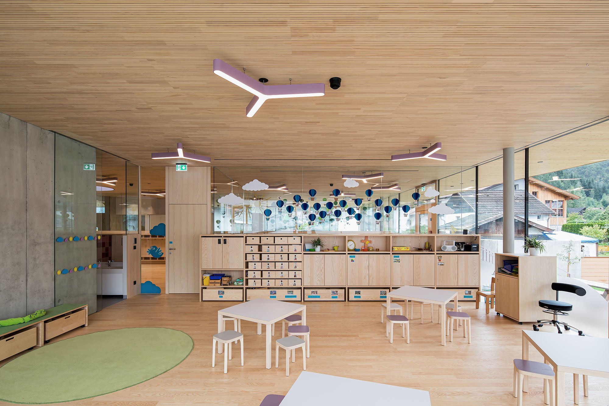 Kindergarten Tarrenz, Tarrenz, Tabernig Zierl Architekten, Martin Tabernig, Alois Zierl, Christian Flatscher, Architekturfotografie, Fotografie, Architektur, Tirol
