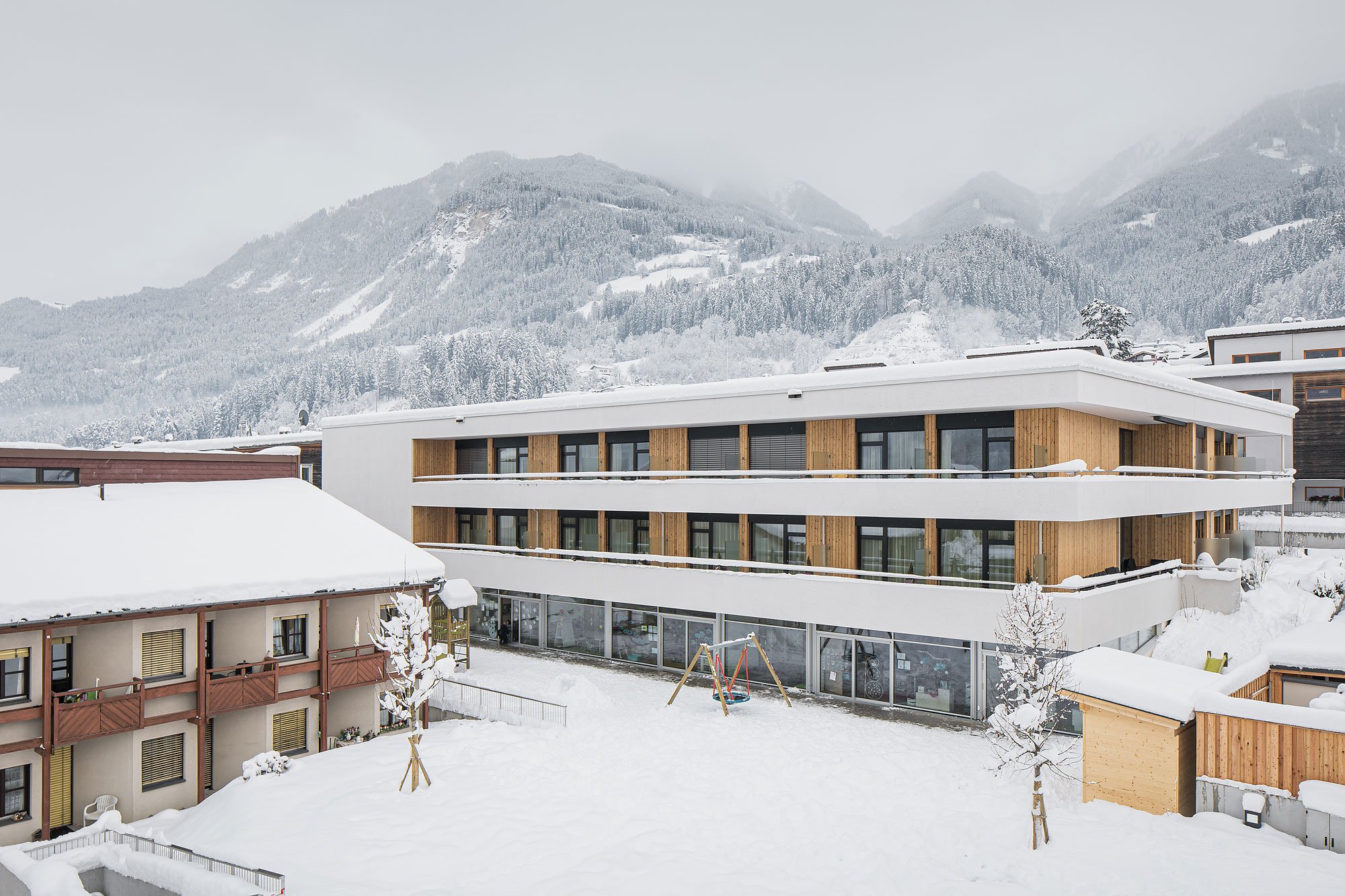 Altenwohnheim, Schwaz, Arno Fessler, Johannes Junker, Adam Architekturwerkstatt, Christian Flatscher, Architekturfotografie, Fotografie, Architektur, Tirol