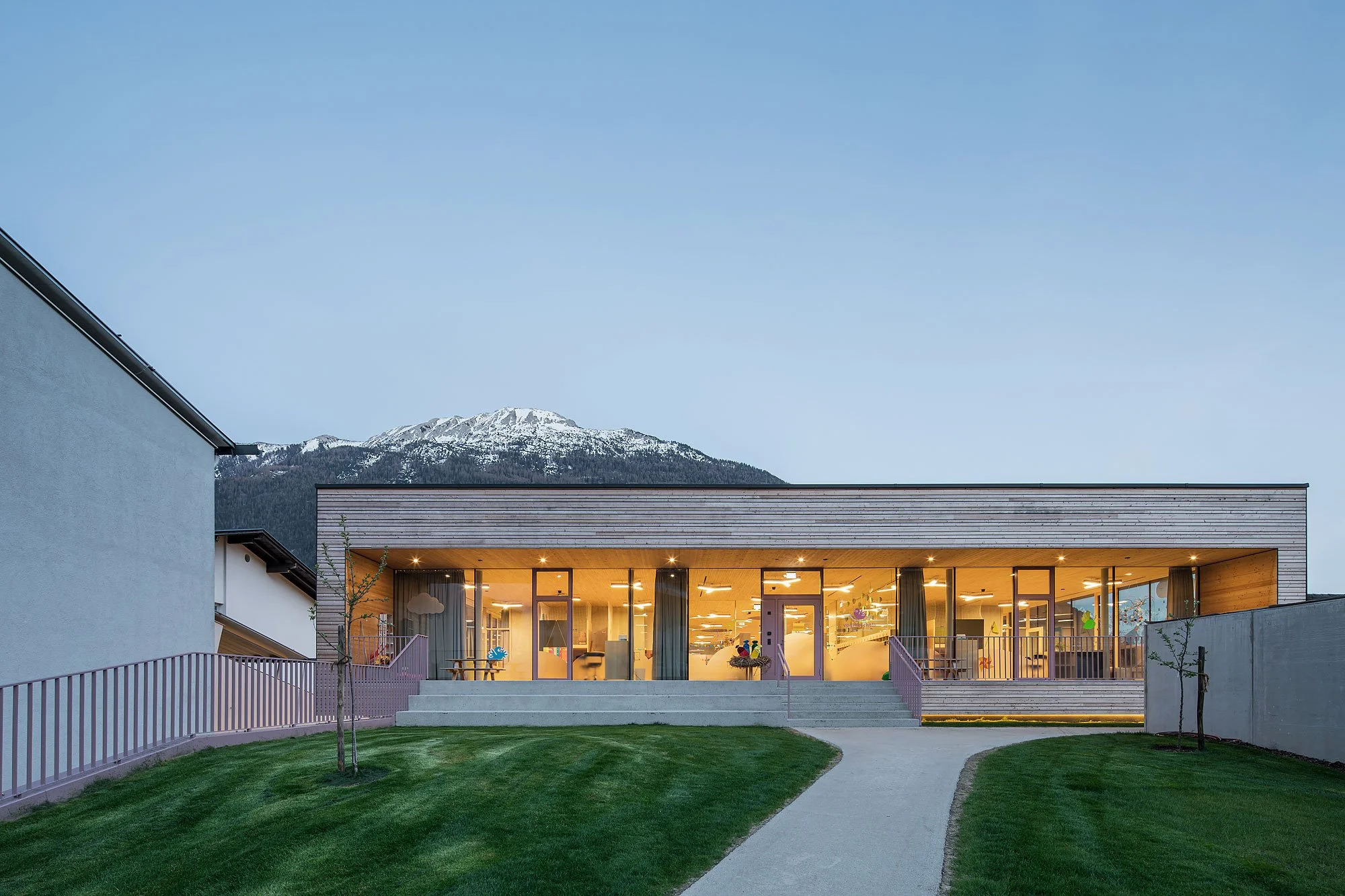 Kindergarten Tarrenz, Tarrenz, Tabernig Zierl Architekten, Martin Tabernig, Alois Zierl, Christian Flatscher, Architekturfotografie, Fotografie, Architektur, Tirol