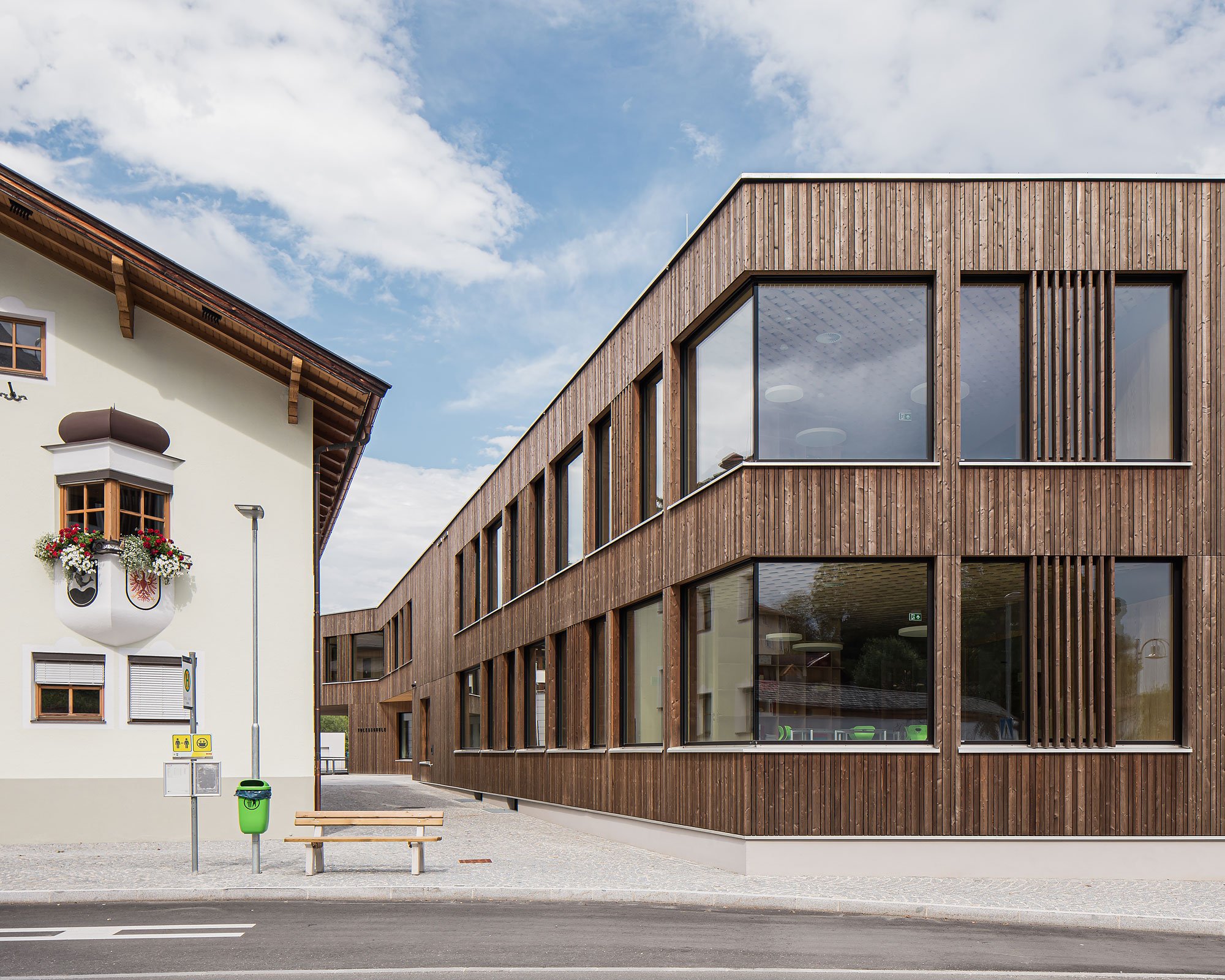 Volksschule Breitenbach, Breitenbach am Inn, Johannes Nägele, Christian Flatscher, Architekturfotografie, Fotografie, Architektur, Tirol