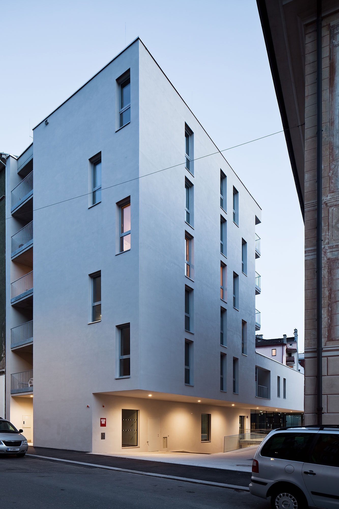 Wohnbebauung Liebeneggstraße, Innsbruck, Kurt Rumplmayr, Christian Flatscher, Architekturfotografie, Fotografie, Architektur, Tirol