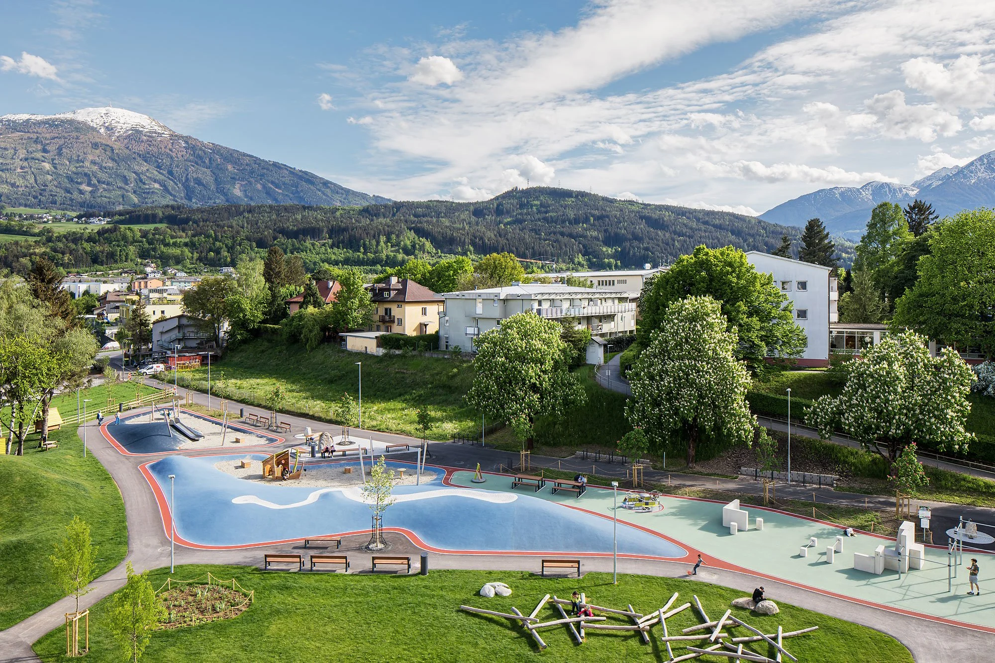 Park in Pradl, Innsbruck, Kieran Fraser Landscape Design, Kieran Fraser, Christian Flatscher, Architekturfotografie, Fotografie, Landschaftsarchitektur, Tirol