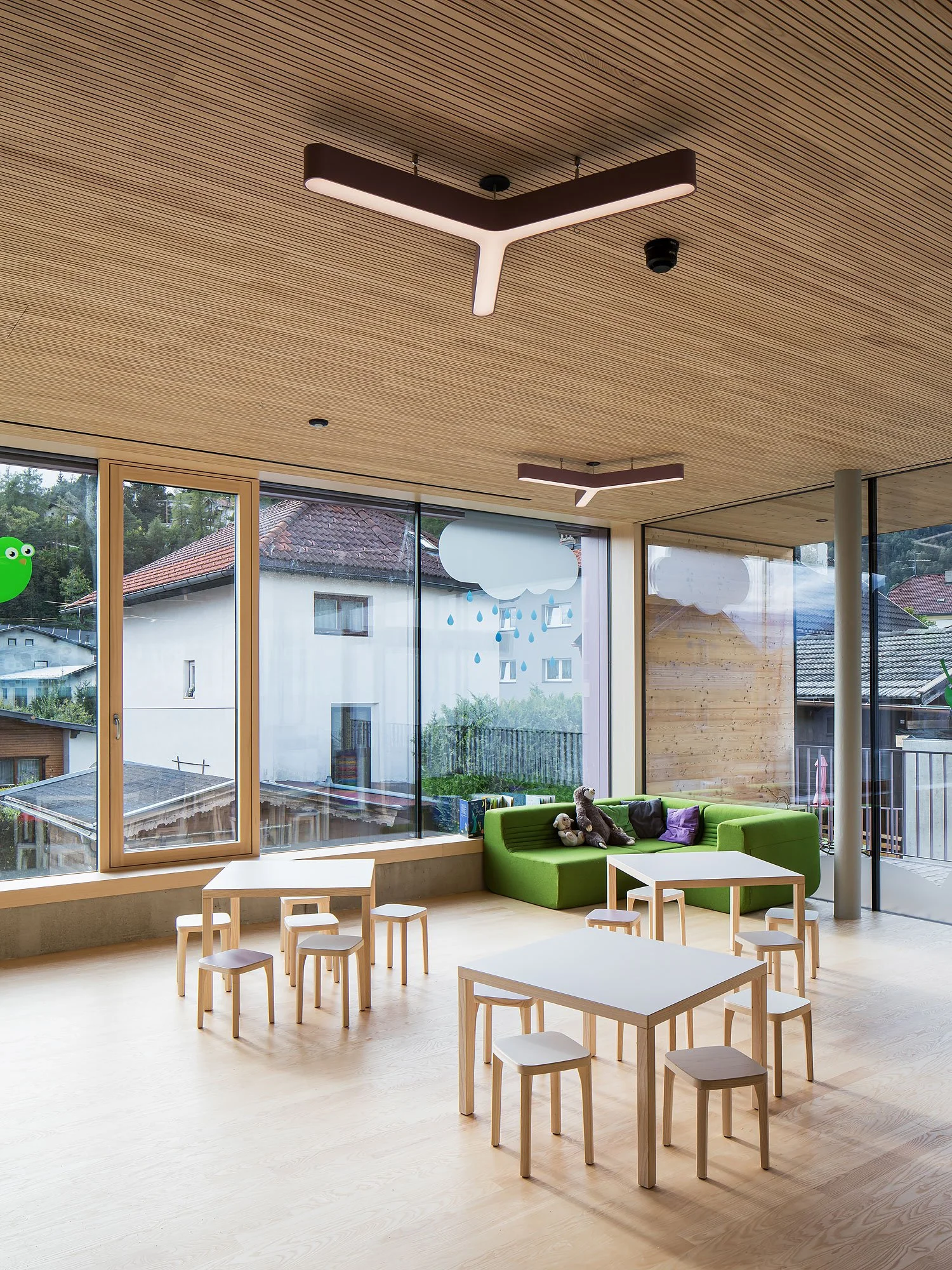 Kindergarten Tarrenz, Tarrenz, Tabernig Zierl Architekten, Martin Tabernig, Alois Zierl, Christian Flatscher, Architekturfotografie, Fotografie, Architektur, Tirol
