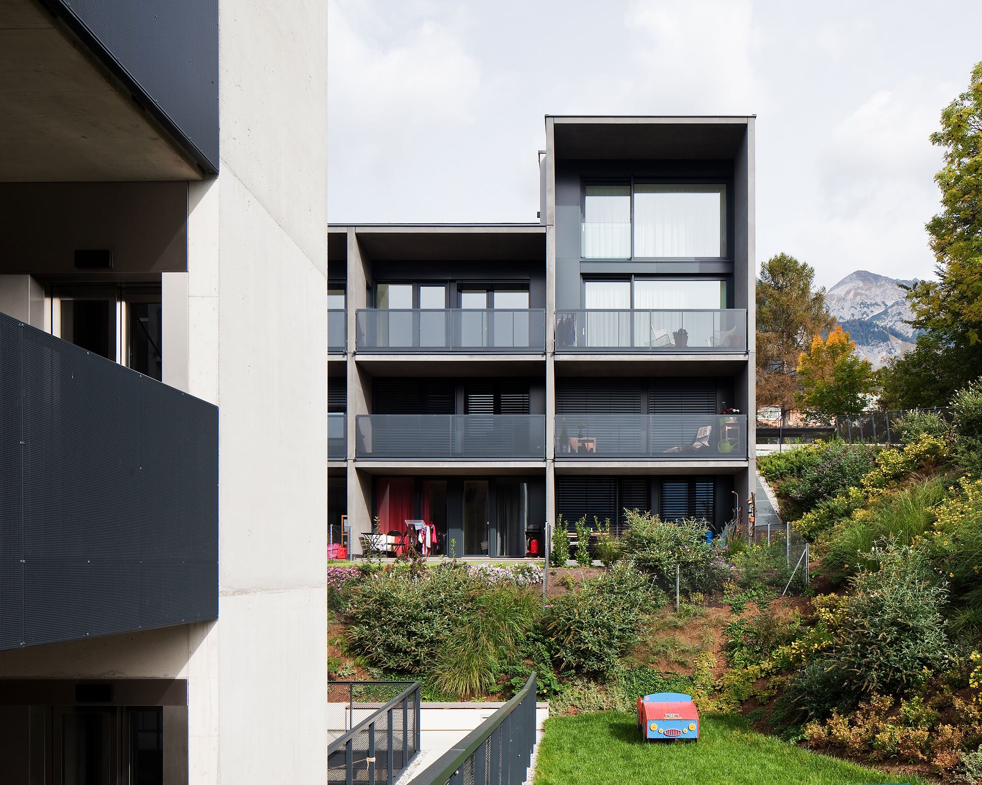 Wohnanlage Kreuzgasse 2, Innsbruck, Lorenz Ateliers, Peter Lorenz, Zima, Christian Flatscher, Architekturfotografie, Fotografie, Architektur, Tirol