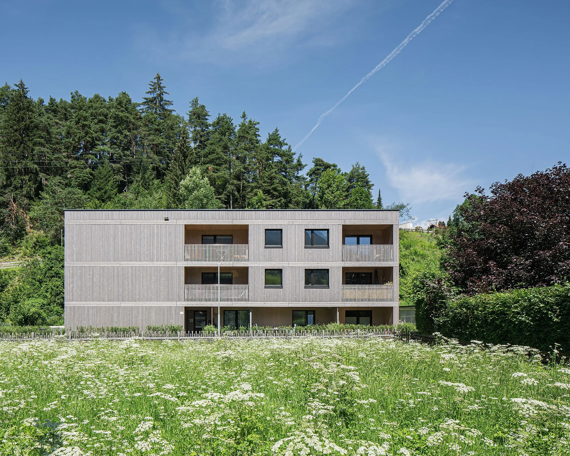 Wohnanlage Pitzebene, Arzl im Pitztal, Mahore Architekten, Schafferer Holzbau, Christian Flatscher, Architekturfotografie, Fotografie, Architektur, Tirol