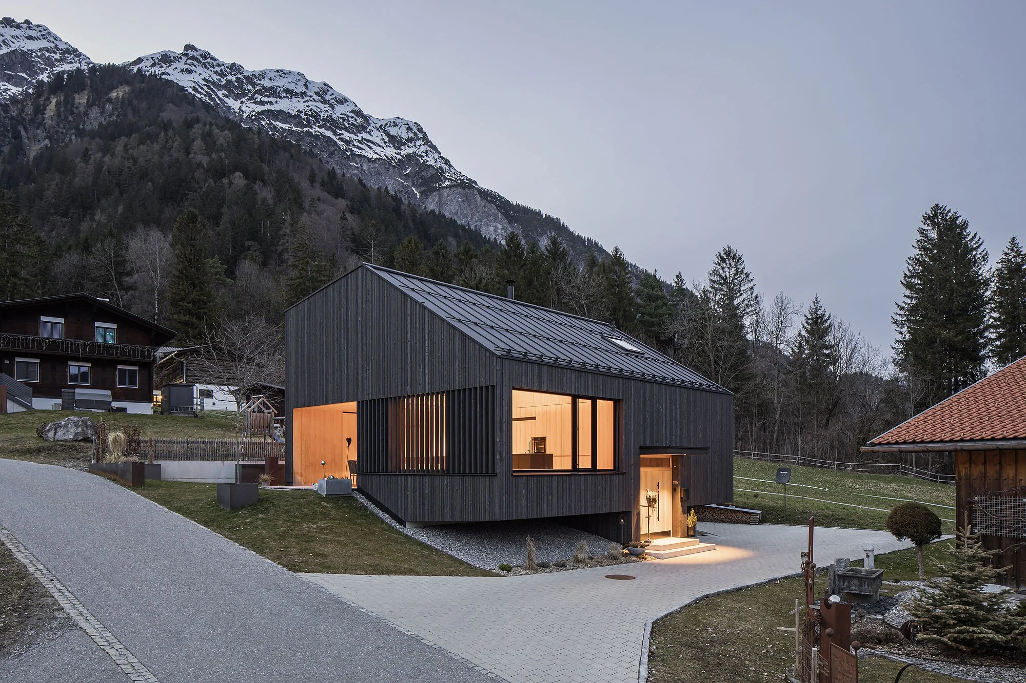 Haus F, Vandans, Johannes Nägele, Christian Flatscher, Architekturfotografie, Fotografie, Architektur, Vorarlberg