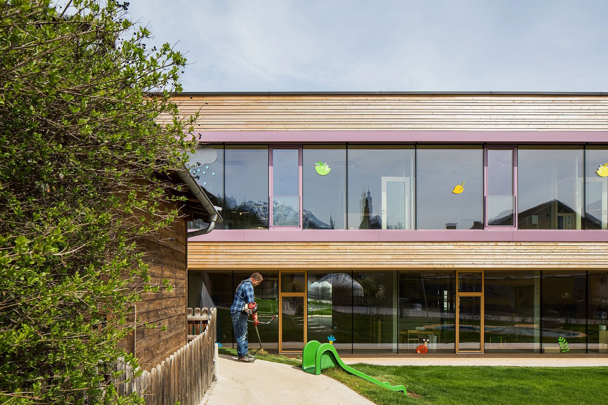 Kindergarten Tarrenz, Tarrenz, Tabernig Zierl Architekten, Martin Tabernig, Alois Zierl, Christian Flatscher, Architekturfotografie, Fotografie, Architektur, Tirol