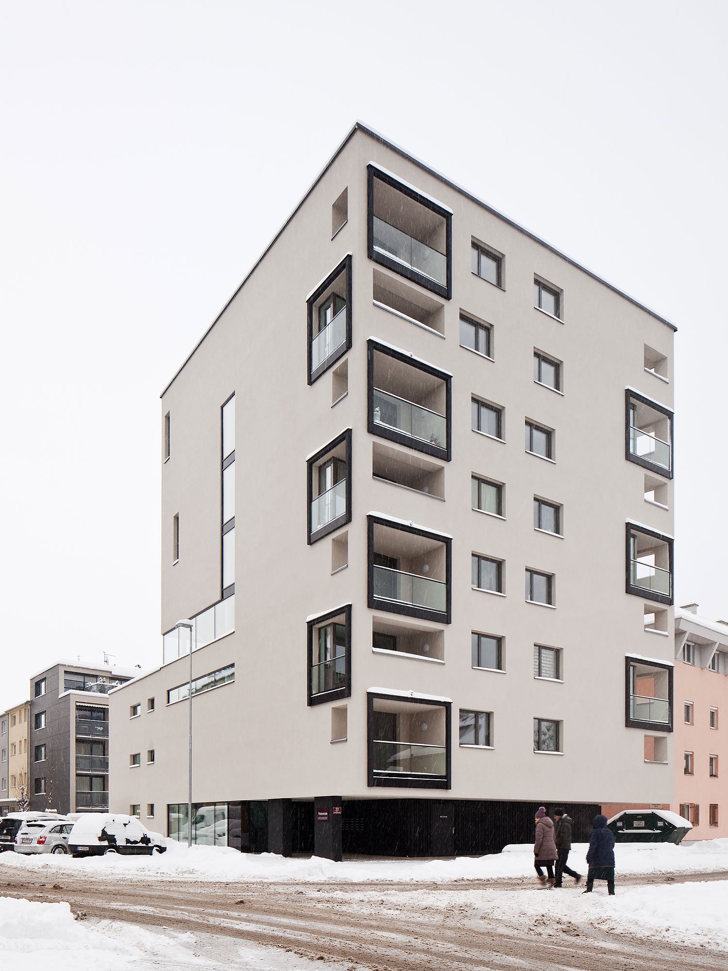 Wohnbebauung Roseggerstraße, Innsbruck, Team K2 Architekten, Christian Flatscher, Architekturfotografie, Fotografie, Architektur, Tirol