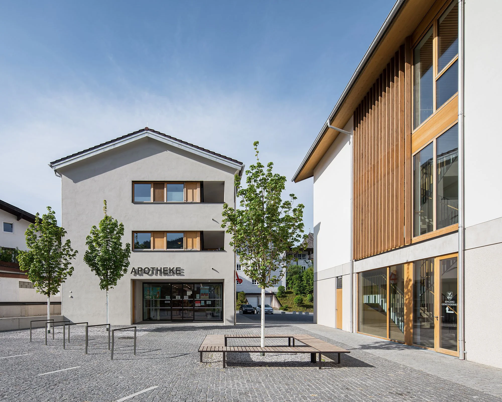 Dorfzentrum Niederndorf, Niederndorf, Bernhard Berger, Wolfgang Ritter, Christian Flatscher, Architekturfotografie, Fotografie, Architektur, Tirol