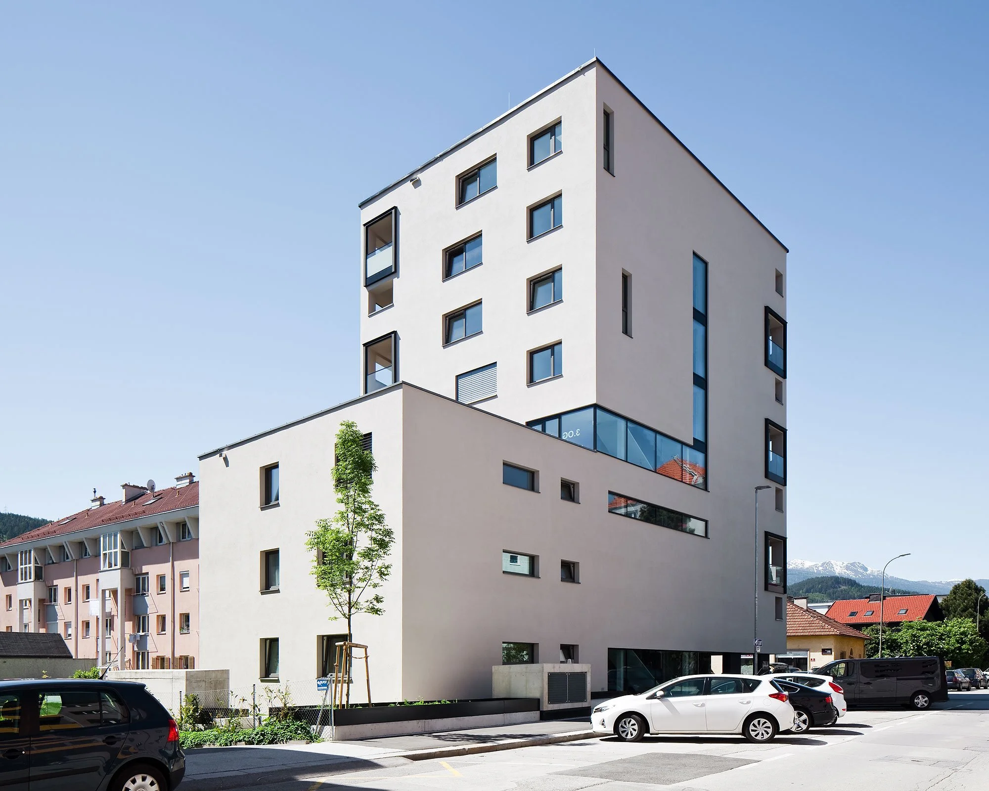 Wohnbebauung Roseggerstraße, Innsbruck, Team K2 Architekten, Christian Flatscher, Architekturfotografie, Fotografie, Architektur, Tirol