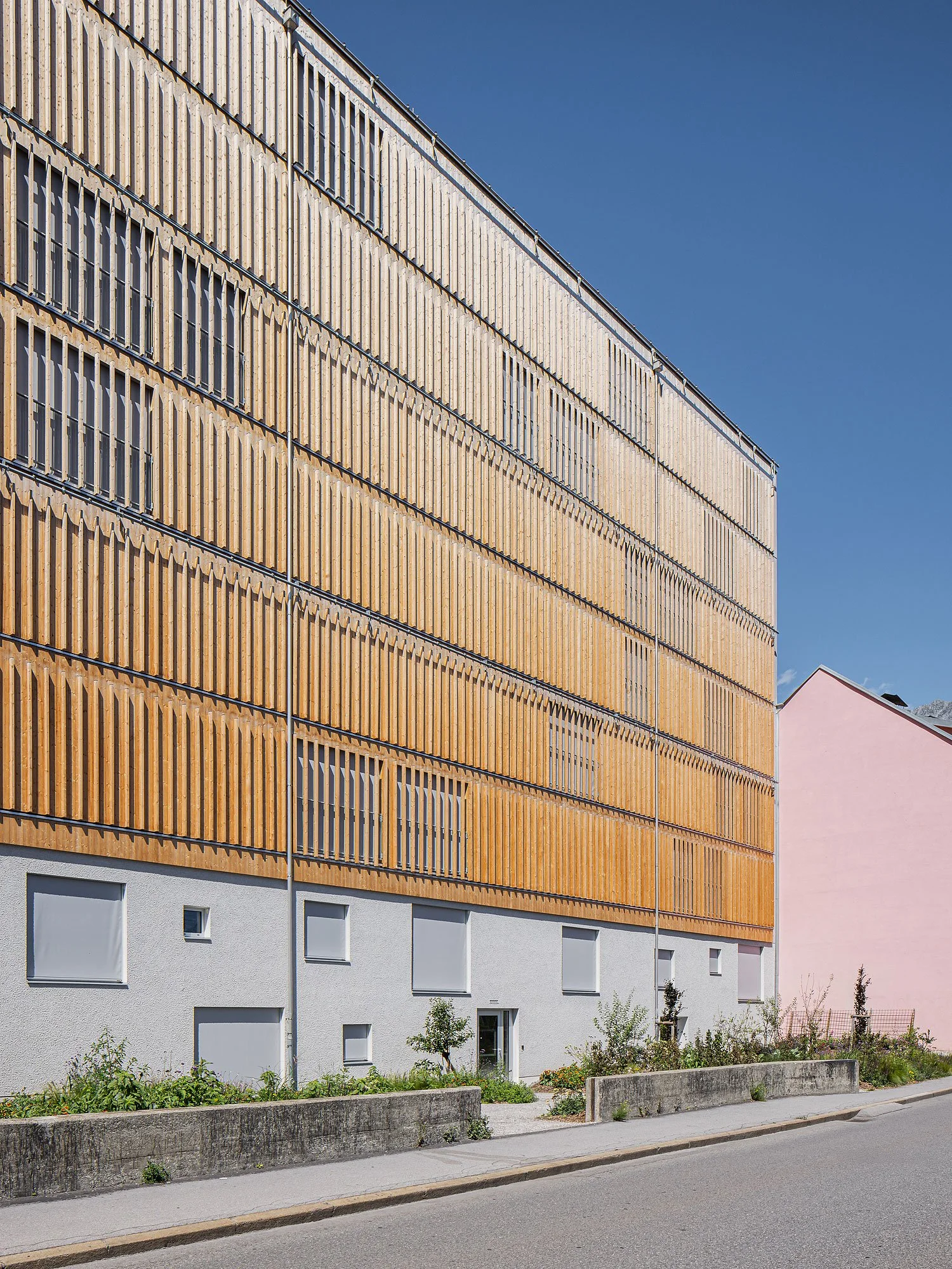 Gästehaus für Studierende, Innsbruck, Betina Hanel, Gerhard Manzl, Rubner Holzbau, Christian Flatscher, Architekturfotografie, Fotografie, Architektur, Tirol