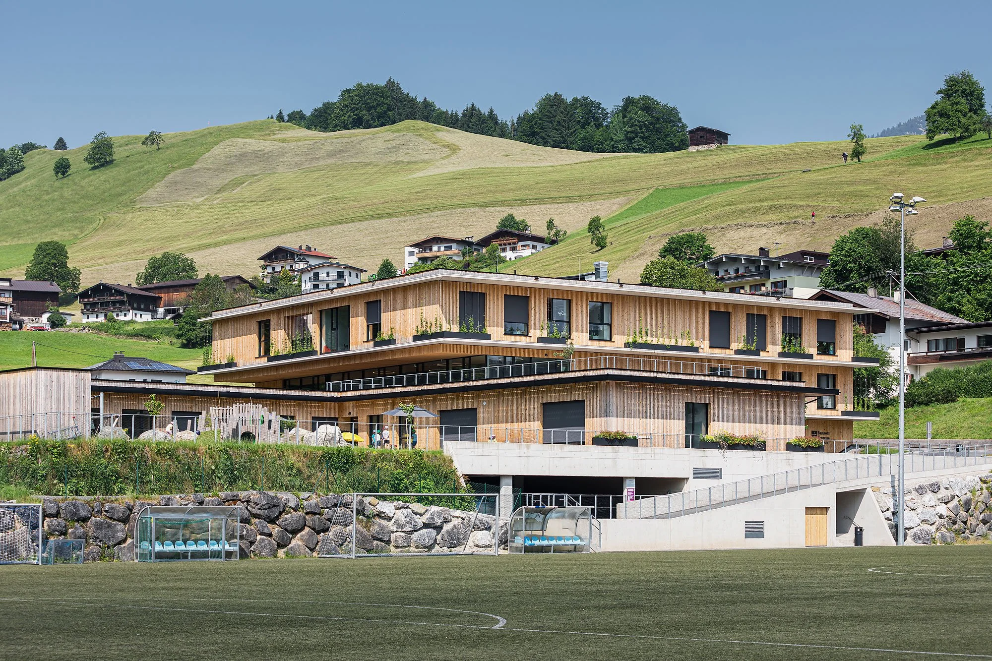 Bildungszentrum Thiersee, Thiersee, Studio 23 Architektur, Christian Flatscher, Architekturfotografie, Fotografie, Architektur, Tirol