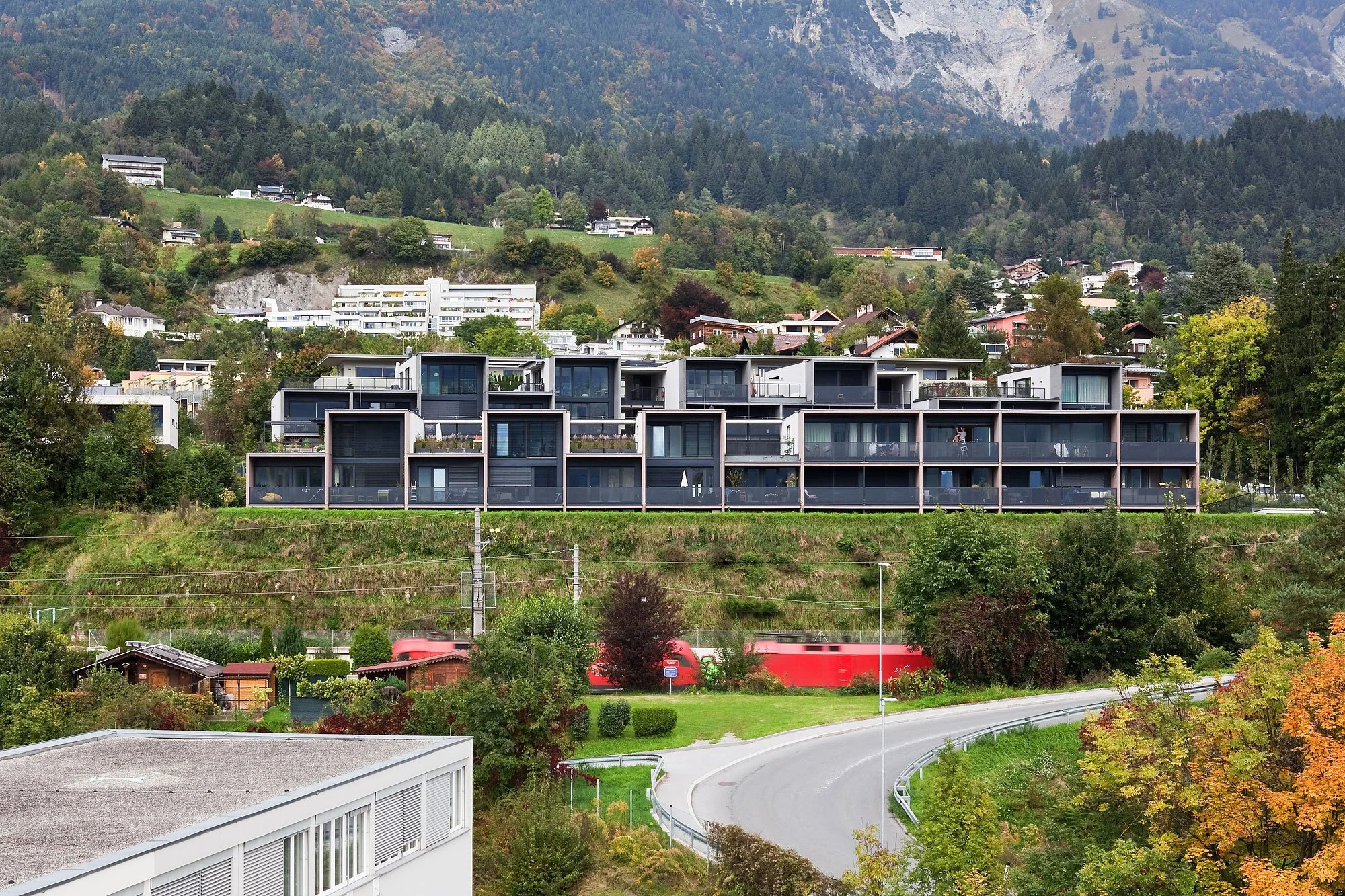 Wohnanlage Kreuzgasse 2, Innsbruck, Lorenz Ateliers, Peter Lorenz, Zima, Christian Flatscher, Architekturfotografie, Fotografie, Architektur, Tirol