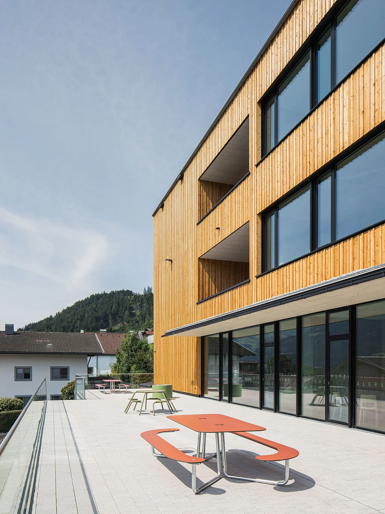 Bildungszentrum Terfens, Terfens, Heinlein Zierl Architekten, Michael Heinlein, Alois Zierl, Christian Flatscher, Architekturfotografie, Fotografie, Architektur, Tirol